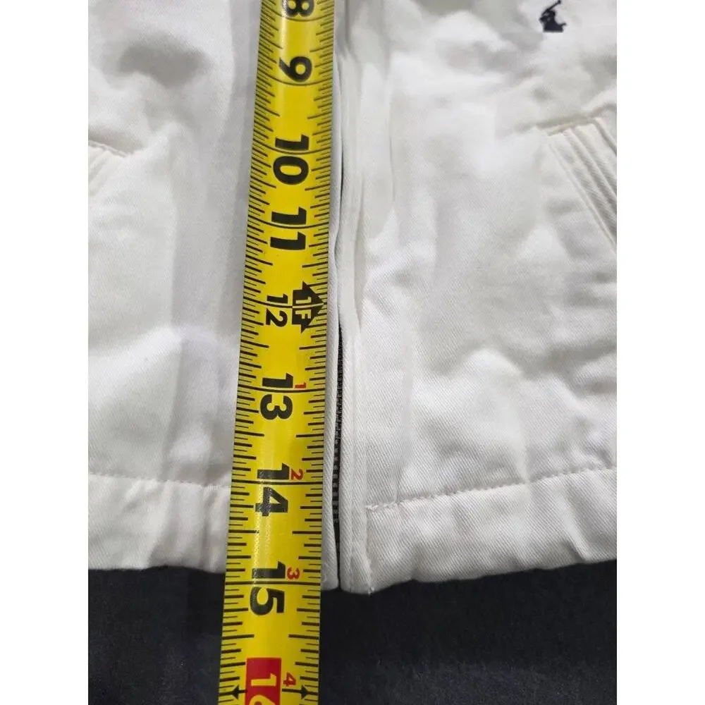 Polo Ralph Lauren Kids White Cotton Jacket 2/2T years Embroidered Pony A009515